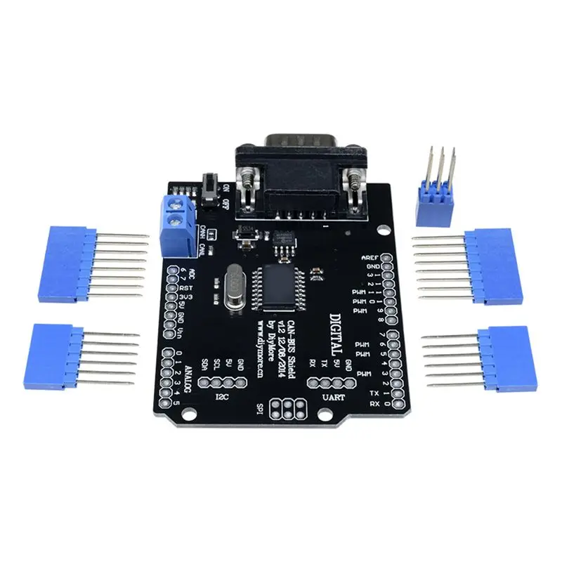 A64I MCP2515 Can Bus Shield Board SPI Interface Connector Expansion Controller Module DC 5V-12V for Seeeduino