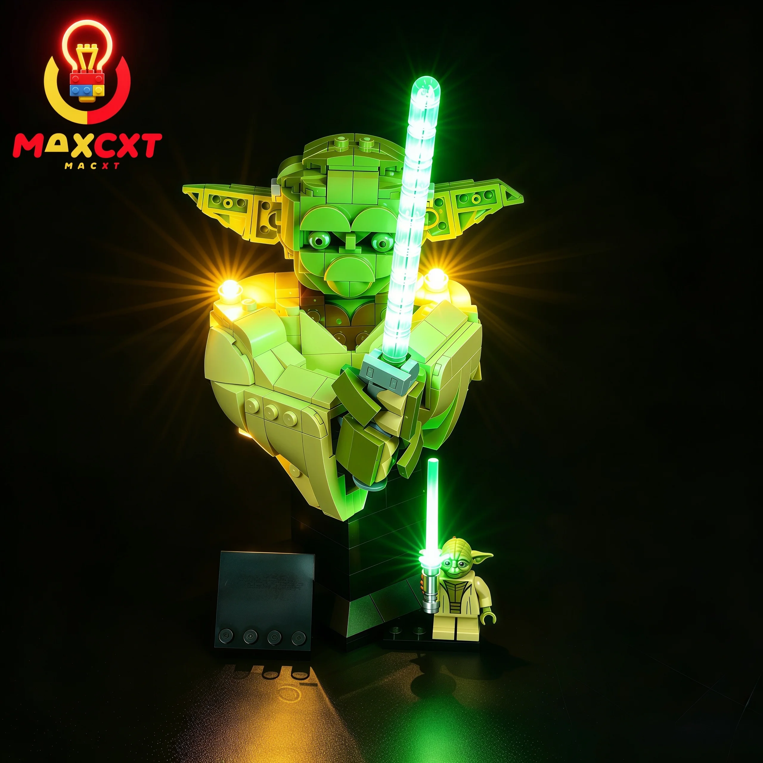 maxcxt-led-ライト-レゴ-75438-スターウォーズ-ヨーダバスト-diy-装飾ランプ用-ビルディングブロックセットは含まれません