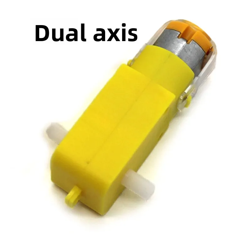 Single axis and double axis TT Motor 130 RPM Micro Gear Motor for DIY Robot Model, Small Production DC Motor
