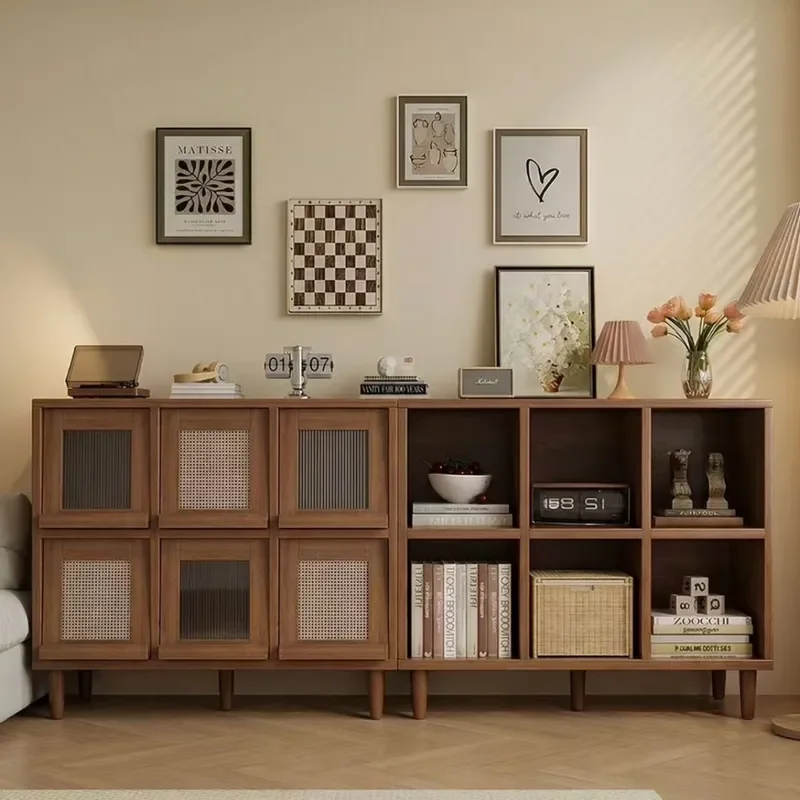 for Dining Side Cabinet Living Room Tea Cabinet Locker Storage Bucket Cabinet Sofa Side  Coffee  Floor to