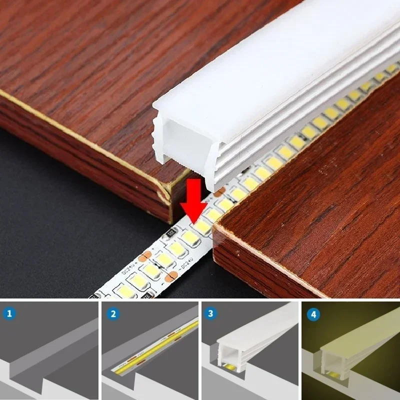 Recesso LED Neon Corda Tubo, removível, impermeável, Silicone, Flexível, Strip Praça, Jardim Lâmpadas, ao ar livre, Banheiro, Home Decor