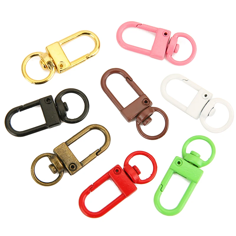 10 قطعة سبائك معدنية الدورية Keyrings سلسلة مفاتيح اكسسوارات 3.2 سنتيمتر جراد البحر المشابك مشبك السنانير حلقة رئيسية المفاتيح صنع المجوهرات