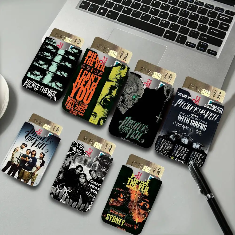 P-Pierce T-The V-Veil Band Card Protect Credit Bank Card Holder Case Slim Wallet Protector for Men Travel Shopping