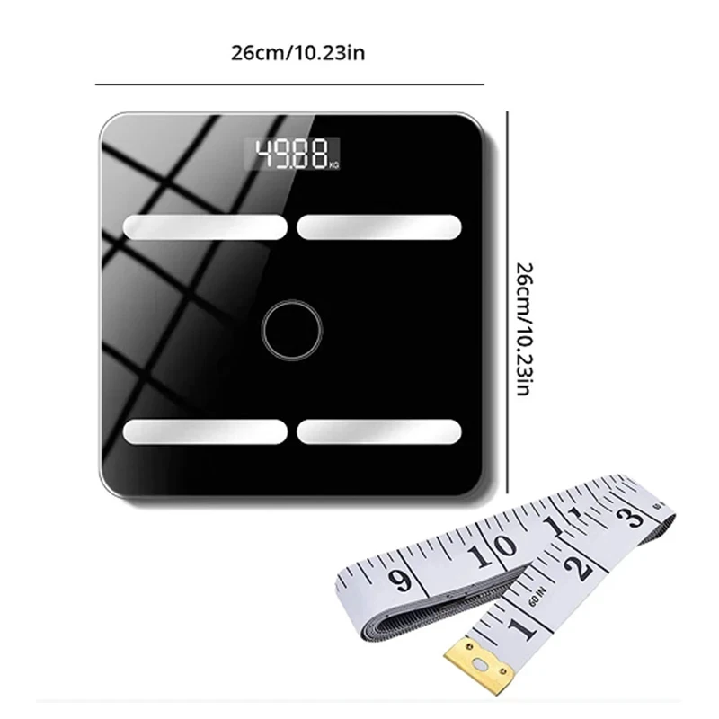 مقياس الدهون في الجسم بلوتوث مقياس إلكتروني مقياس الجسم المنزلي Bmi مقياس الوزن الرقمي USB محلل تكوين الجسم تطبيق الهاتف الذكي