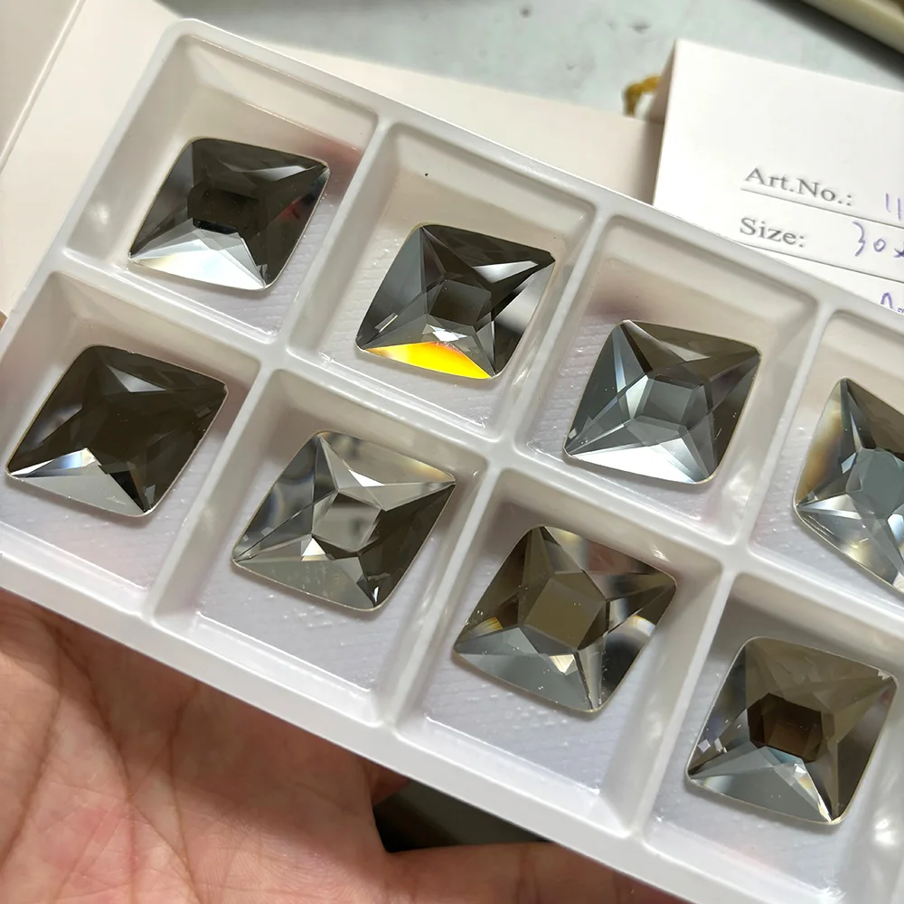 

24x30mm Glass Crystals Sewing Fancy Rhinestones DIY Crafts Making Strass Stones For Bags Decoration