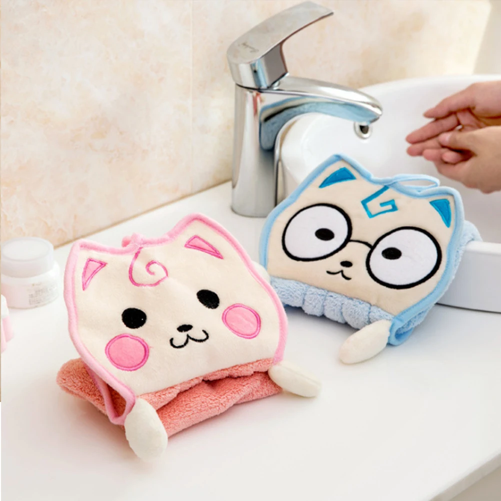 

2pcs Absorbent Dish Cloth Thickened Cleaning Design Soft Bath Kitchen Dish Wash Cloth Hand Towels Use
