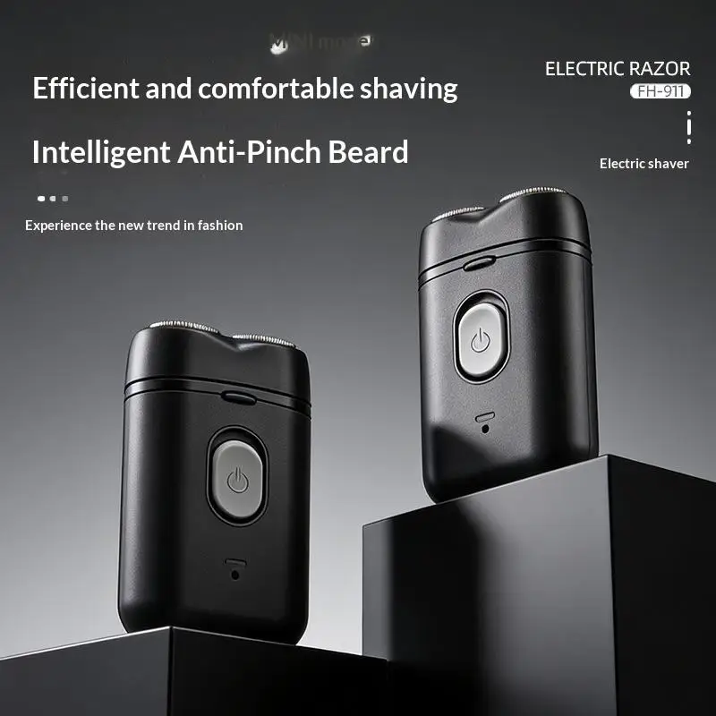 Double Headed Men's Electric Shaver USB Charging Waterproof Grooming Kit for Wet Dry Shaving Use