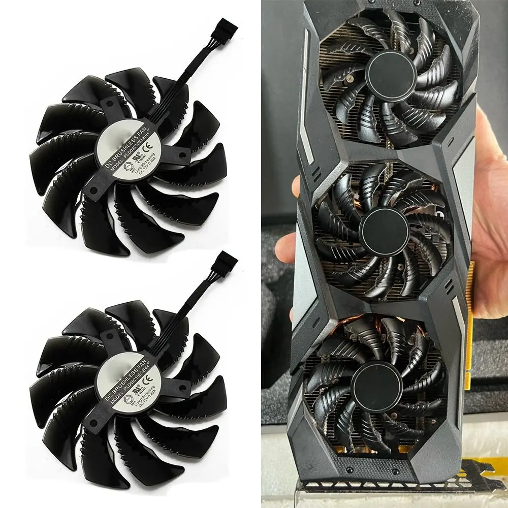 

T129215SU GPU Cooler Dual Fans DC 12V Video Card Cooler 4Pin Cooling System Cooling Fans for GIGABYTE RTX2060GTX1650 1660/1660Ti