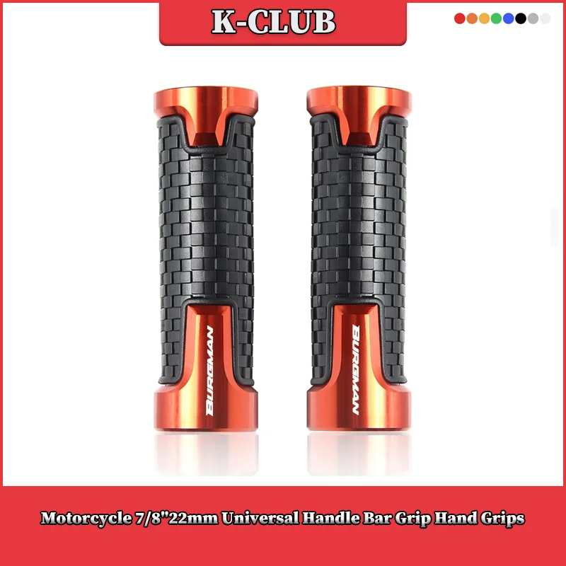 

Motorcycle 7/8"22mm Universal Handle Bar Grip Handlebar Hand Grips For SUZUKI BURGMAN650 GSX1300/1400 B-KING