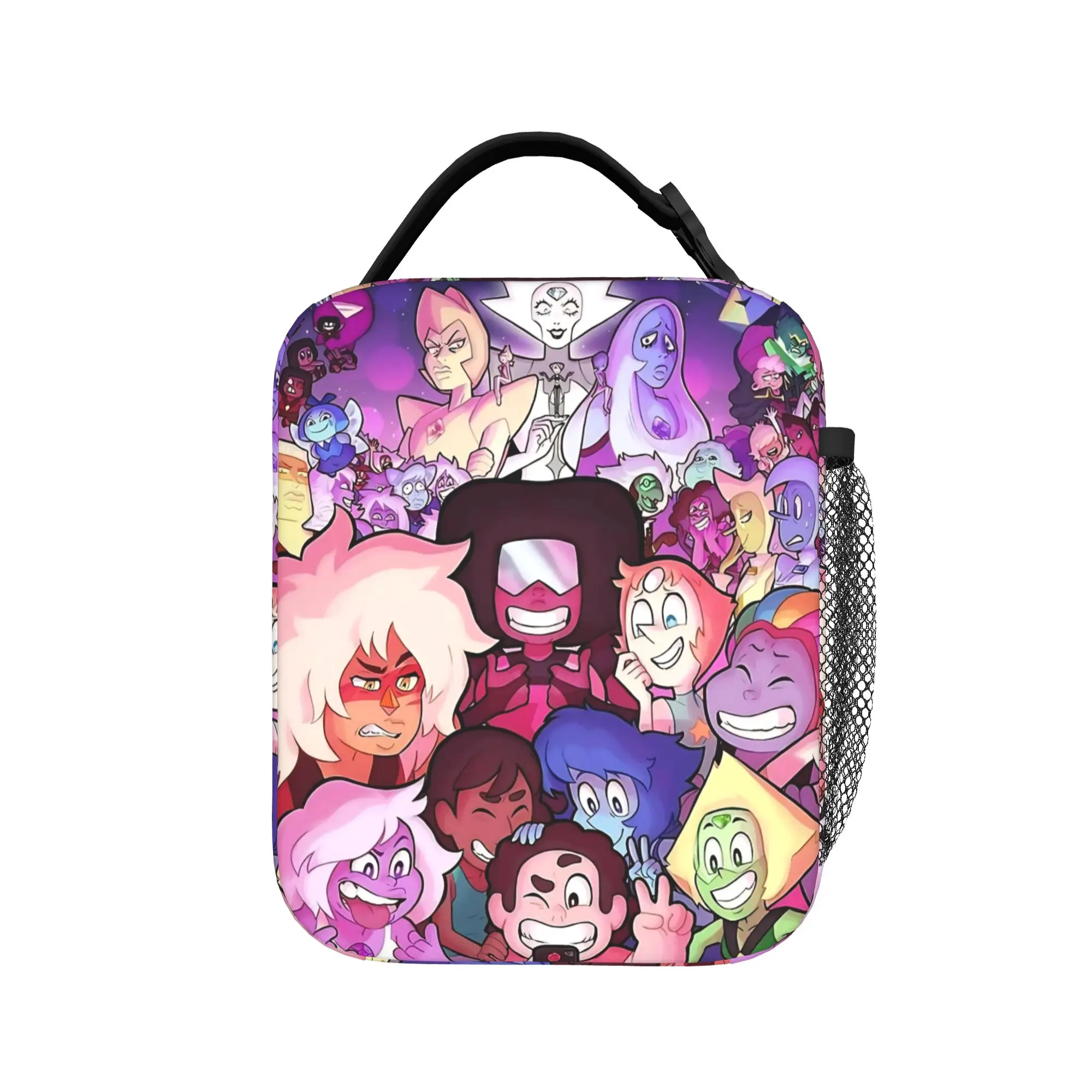 Crystal Gems Steven Universe  Lunch Bag For Child  School Graphic Design Lunch Box Kawaii Waterproof Thermal Tote Handbags