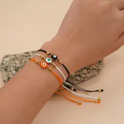 Simple Fashion Unisex Bracelets for Child Rope Jewelry Lucky Greek Eye Hand Rope Bangle For Women