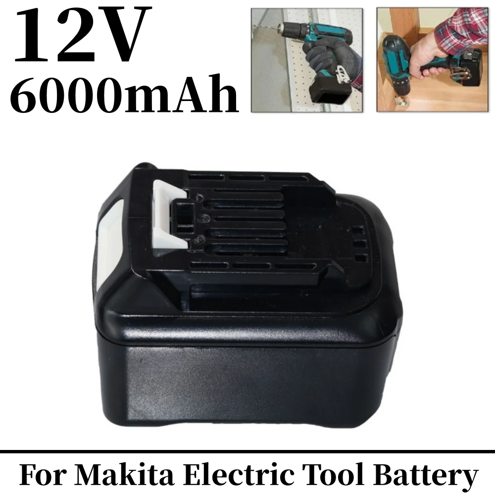 

6000mAh BL1041B Replacement Lithium-Ion Battery 12V Max CXT for Makita BL1021B BL1041 BL1015B BL1020B Tools