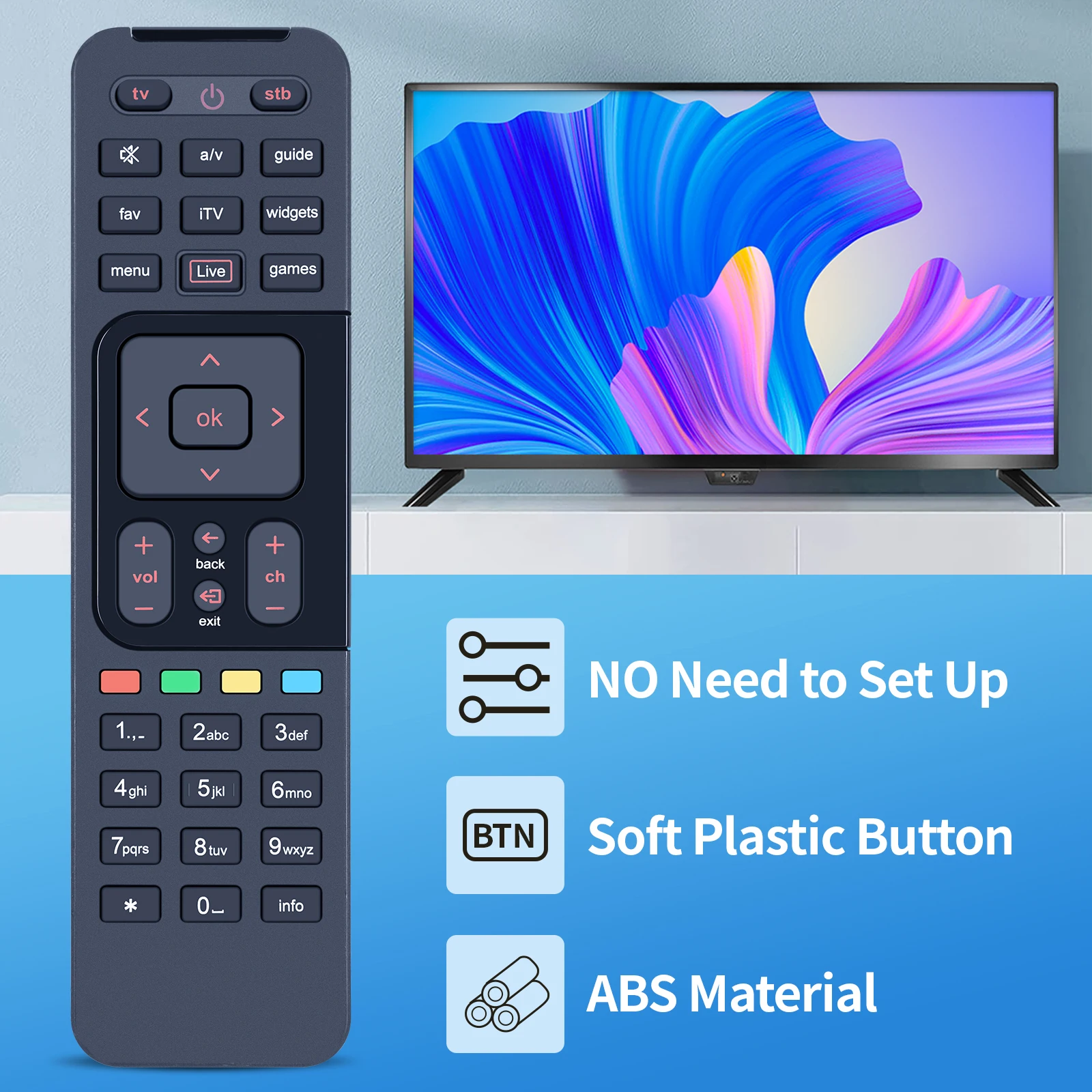 กล่องทีวีตั้งด้านบน RC2263806รีโมทคอนโทรล/03สำหรับ airtel DTH