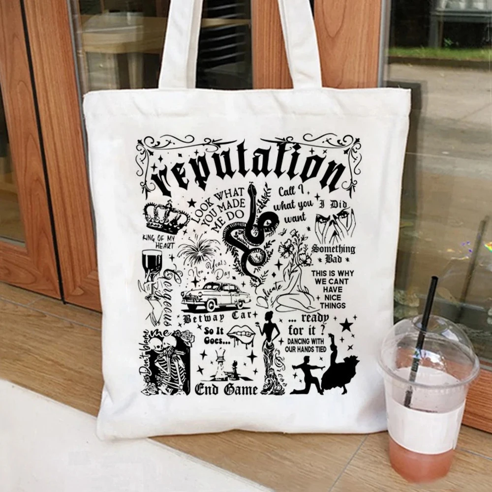 

Chic Reputation Large Capacity Canvas Handbag Makeup Bag for Women Girl Lady Set Personalized Christmas Gift Bag
