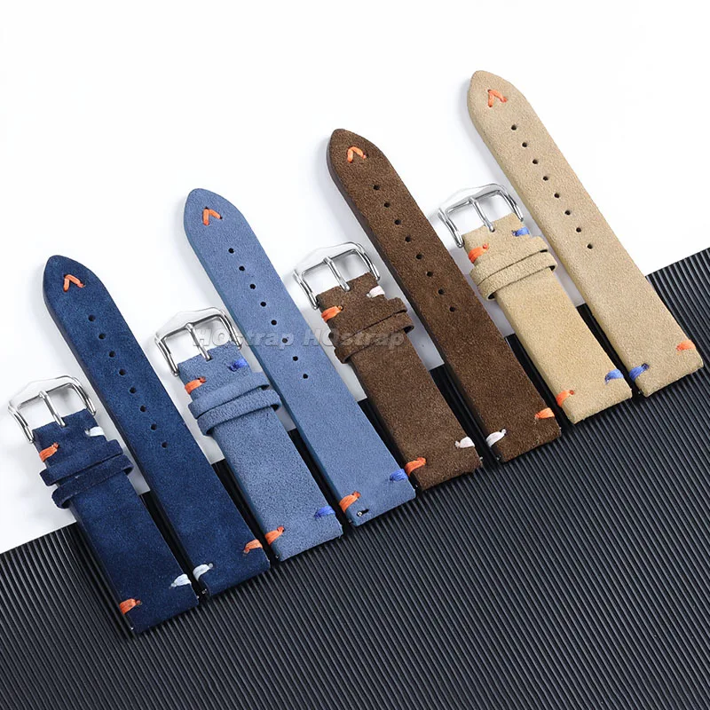 20mm 22mm Suede Leather High Quality Strap for Samsung Watch6 5 4 3 Replacement Watch Band Quick Release for Seiko Soft Bracelet