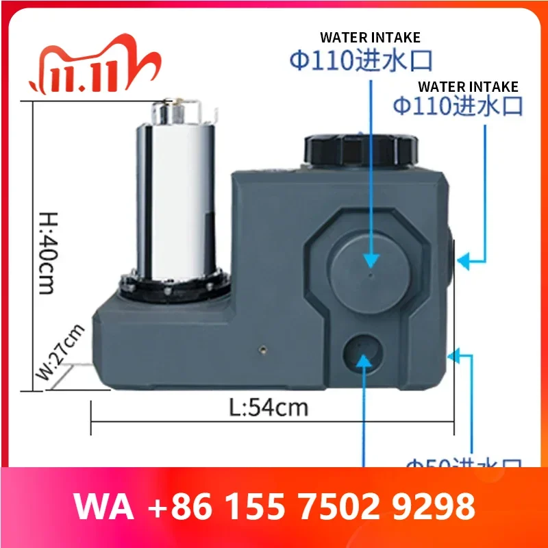 Sewage Lift Pump Basement Lifter illa Ful Automatic Bathroom Toilet Kitchen Cutting Pump