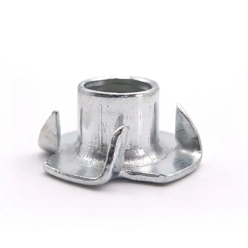 5/10/20/ 50pcs M3 M4 M5 M6 M8 M10 M12 Four Claw Nut T-nut Blind Fork Insertion T-nut for Wooden Furniture Hardware