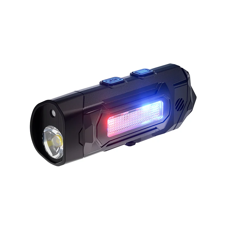 EDC Keychain Flashlight 395nm UV Light Red Laser Magnetic Rechargeable Torch for Car Repair Emergency Pet Urine Detection
