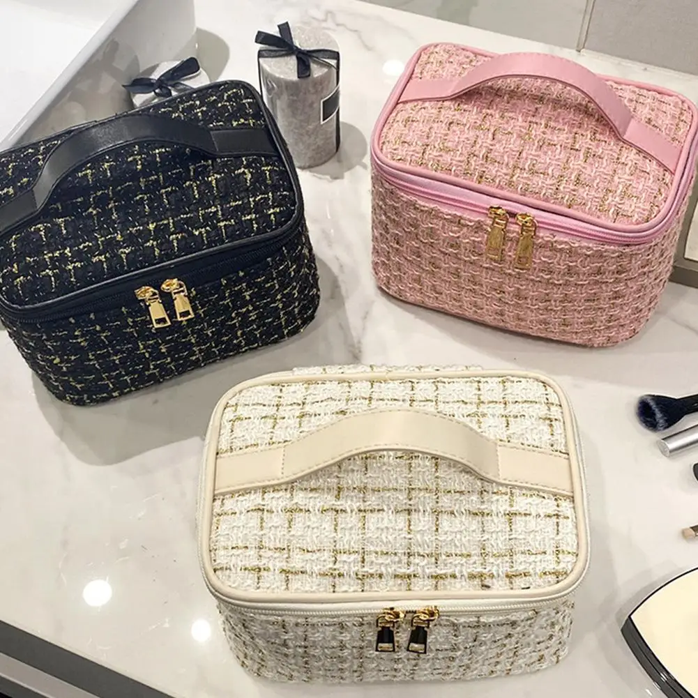 1PC Women Makeup Bag Large Capacity Portable Cosmetic Case For Travel Toiletries Cosmetics Storage Bag Soft Waterproof F1Z3