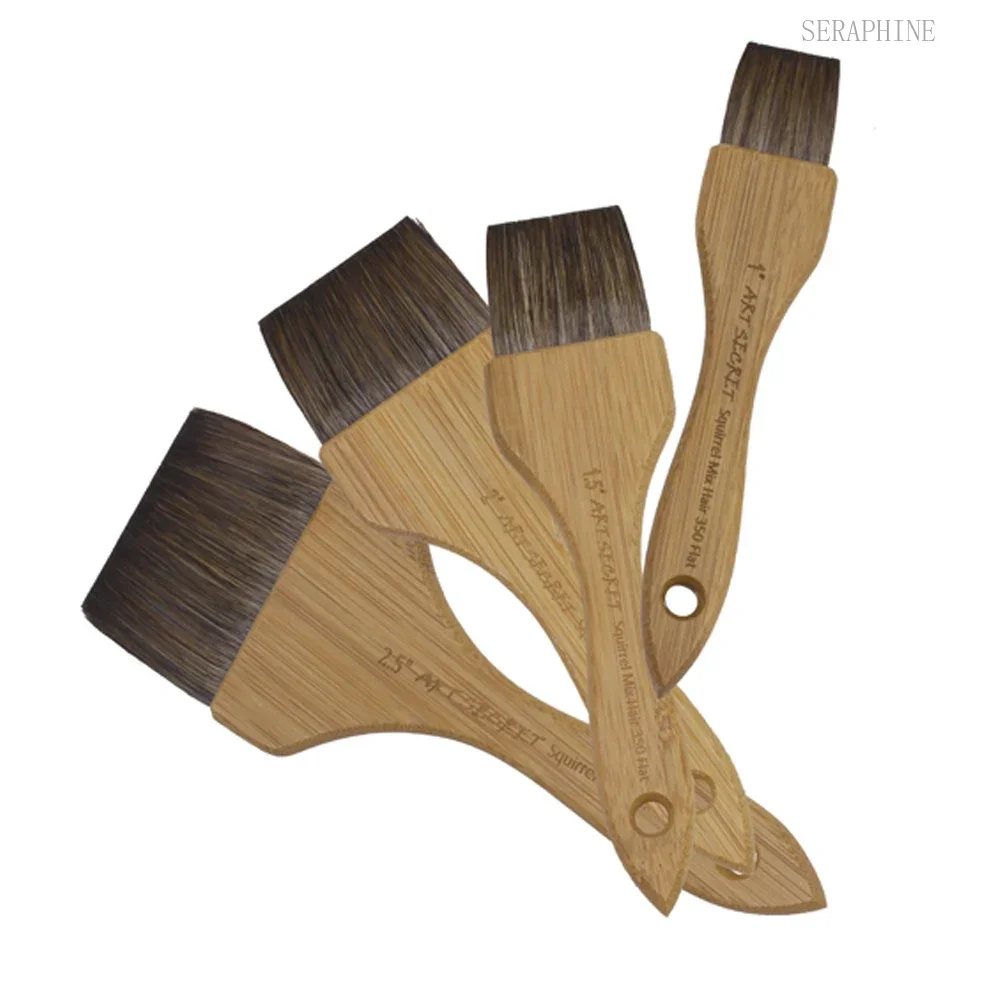 pennello-artsecret-350f-per-acquerelli-acrilici-e-colori-a-olio-setole-di-scoiattolo-manico-corto-in-bambu-strumenti-e-forniture-per-artisti-e-pittori