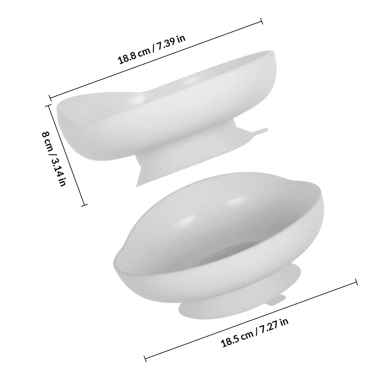 Suction Cup Base Spillproof Scoop Dish Adaptive Tableware Elderly Feeding Self-Feeding Dinnerware Disability Aid