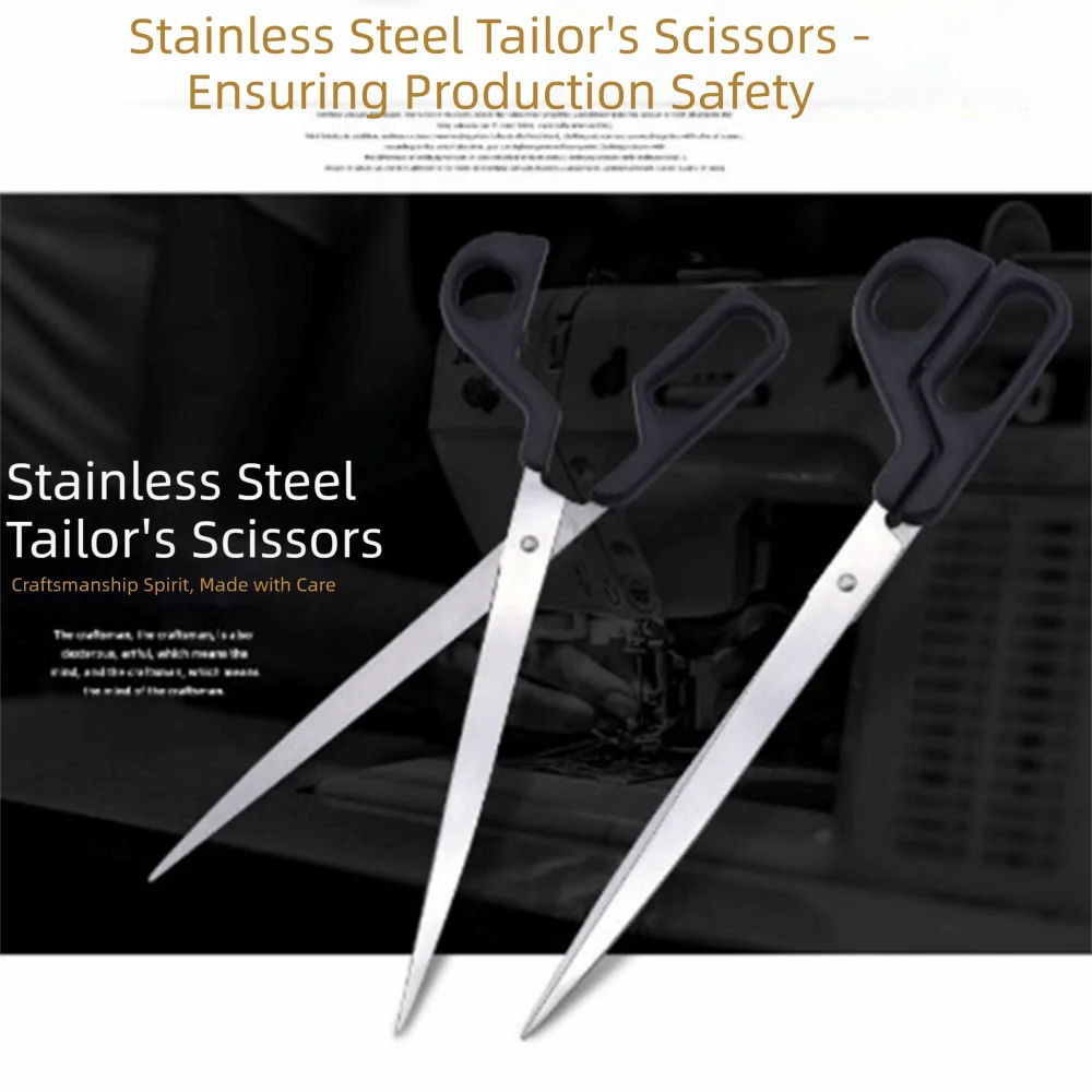 

Stainless Steel Extended Shear Tailor Scissors DIY Clothing 13.5 Inch Fabric Scissors Professional Grade Sharp Barbecue Scissors