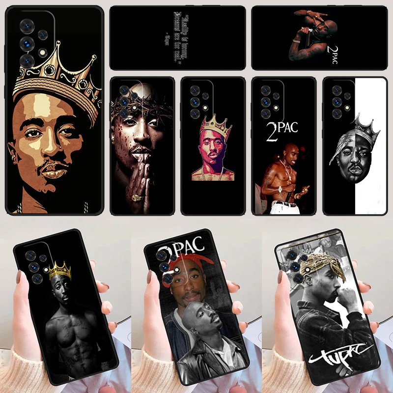 2pac tupac Crown 2 pac phone case For Samsung Galaxy A42 A31 A40 A51 A71 A32 A80 A91 A52 A72 A73 A20e A21S A50 A70 A11 A12 Cover