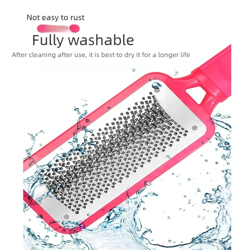 เครื่องบดเท้า Pedicure สแตนเลสสตีลเท้า Scrubber ส้นแคลลัส Dead Skin Remover Exfoliating Professional Feet Care TOOL