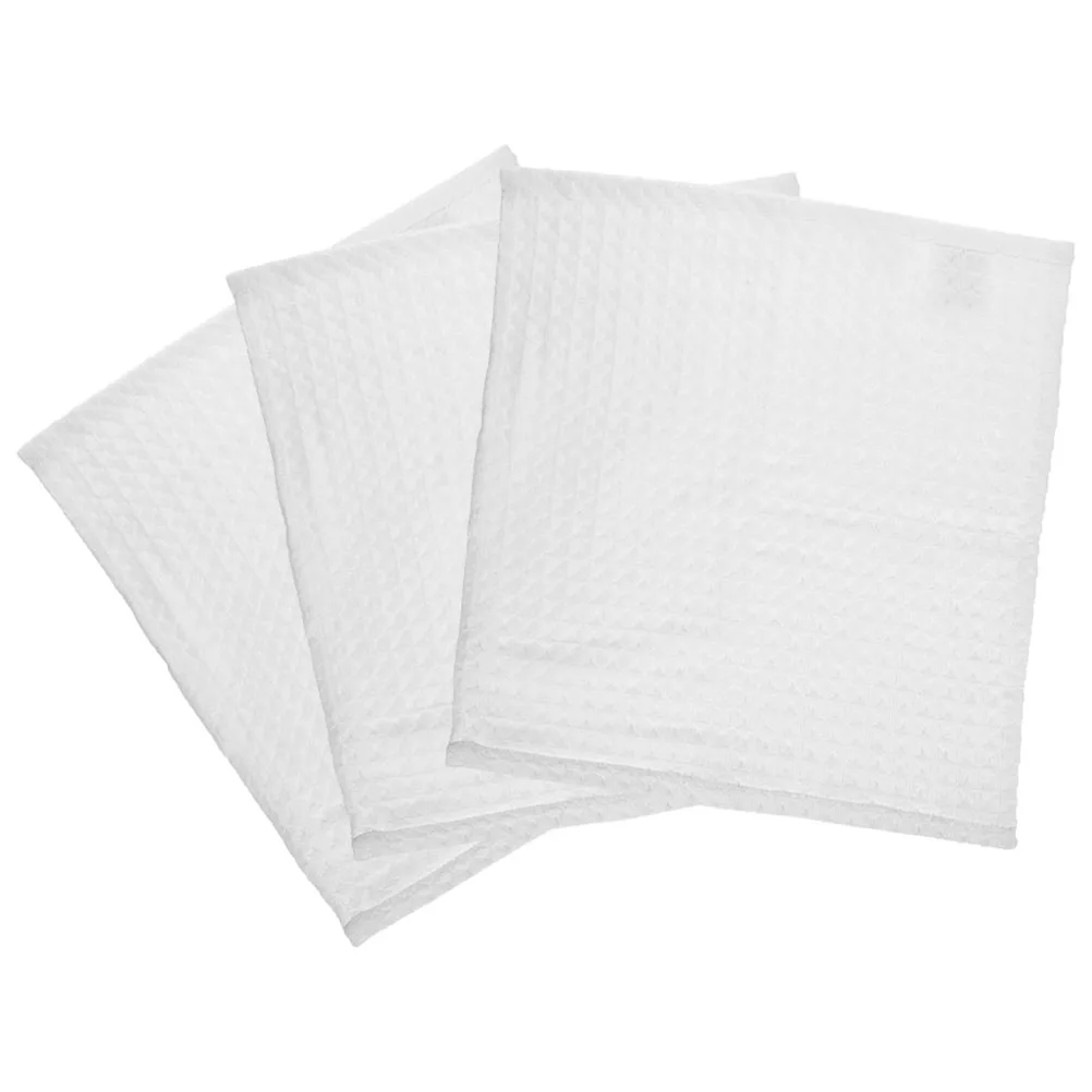 

3 Pcs Waffle Weave Face Towels Soft Cotton Cleansing Cloths Pure Color Square Bath H Towels Reusable Pads Shower Rags