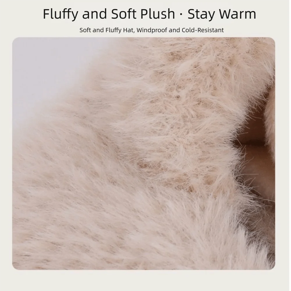 

Children's Balaclava Hat Windproof Integrated Ear Protection Neck Scarf Thick Warm Face Guard Hat Winter Season Keep Warm