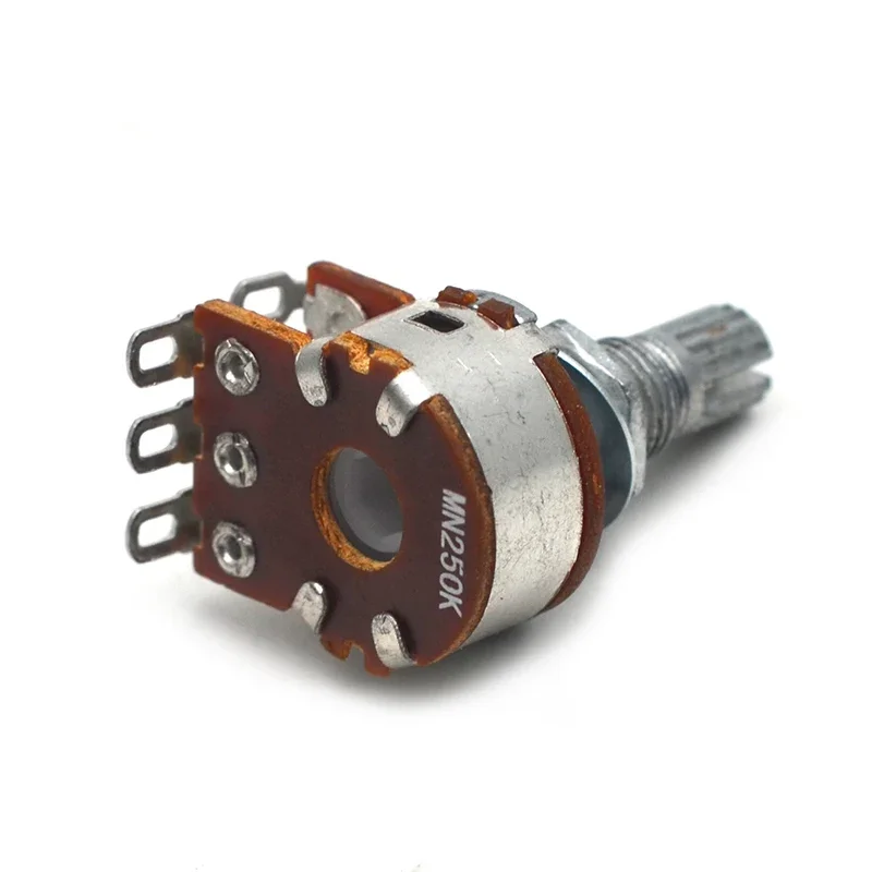 50Pcs Double balance Stacked Knurled Stalk Guitar Bass Volume Tone Control Pots Potentiometer Switch - MN25K - MN250K - MN500K