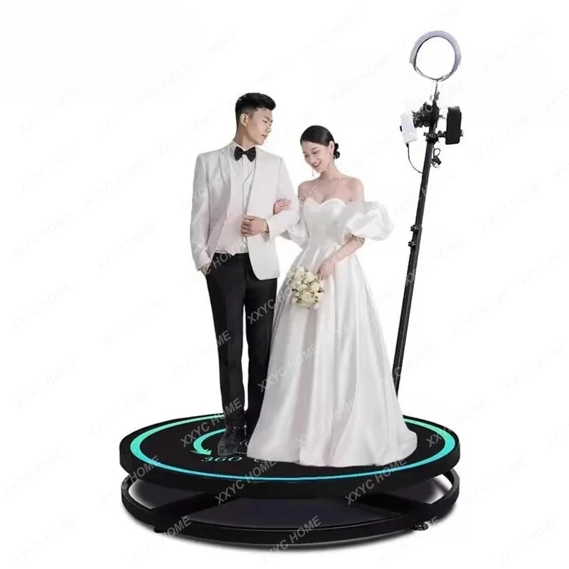 A  Surround Shooting Turntable Turntable Automatic Rotation 360photo Booth Photo Display Stand