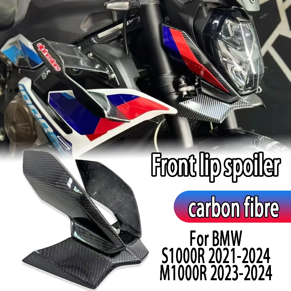 

For BMW S1000R 2021-2024 S 1000 R M1000R 100%Carbon fiber spoiler wing fairing side front lip fixed wing motorcycle accessories