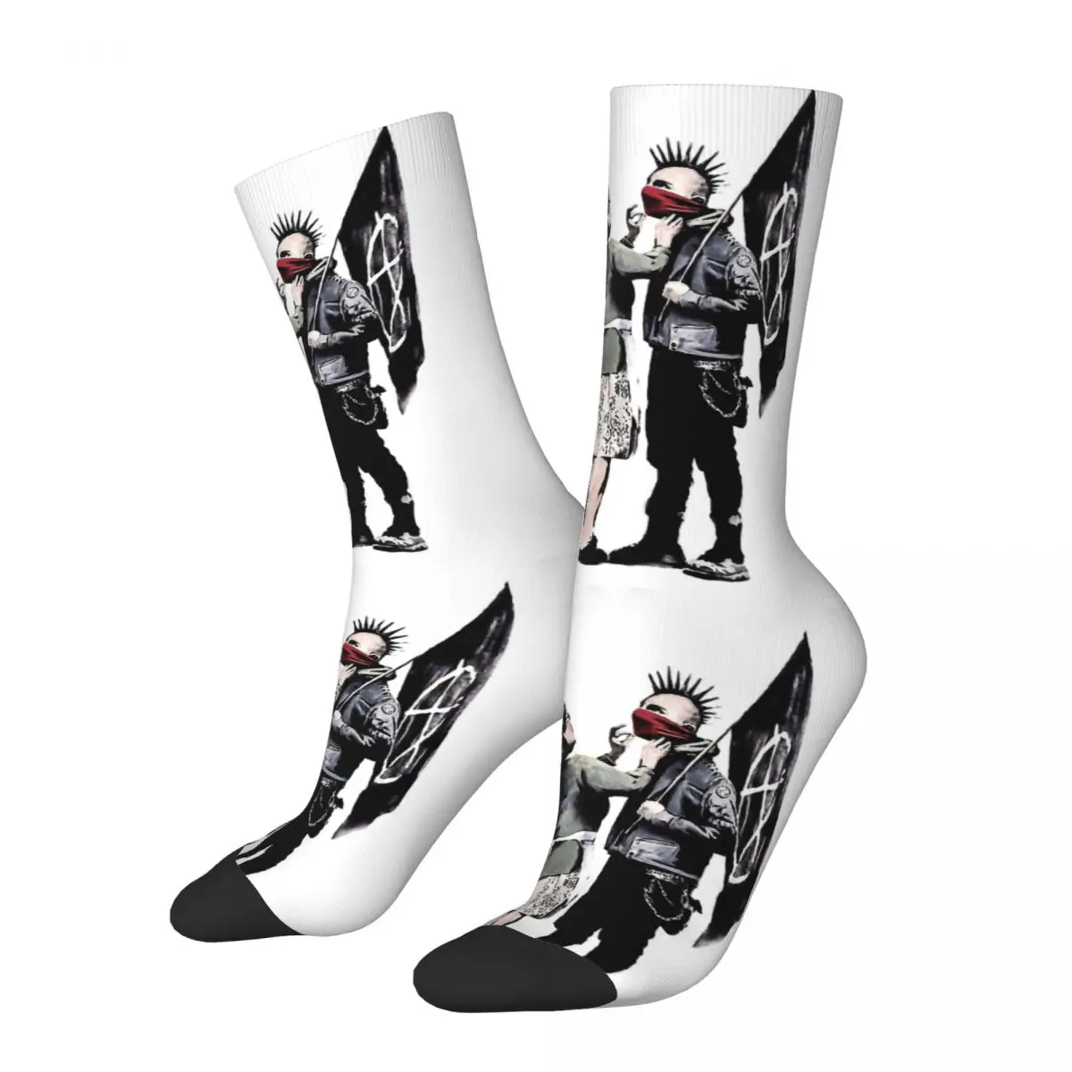 Vintage Style Arts Mum Awesome Since Should Know Banksy Graffiti Socks New 3D Print Funny Harajuku Unisex Middle Tube Socks