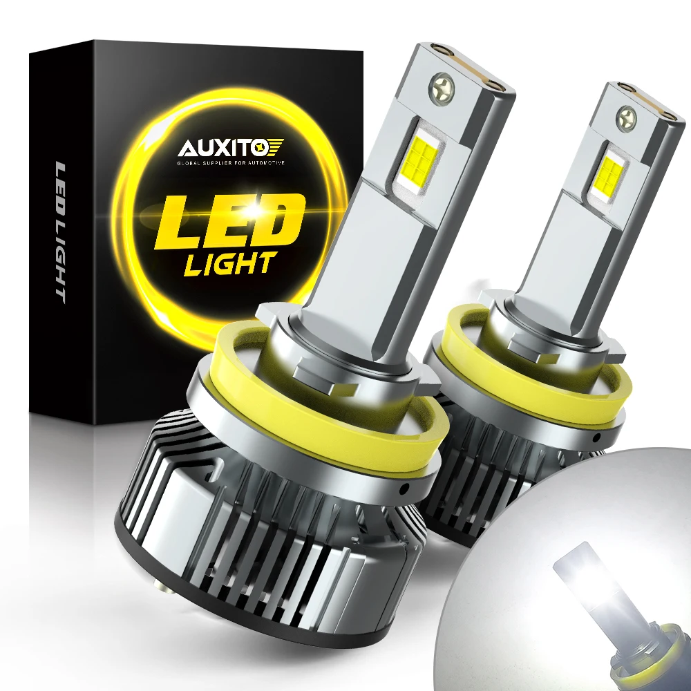 

AUXITO 2x Turbo H11 H8 LED Canbus No Error Headlight Bulb 9012 9005 HB3 LED High Beam 100W Car Headlamp 12V 25000LM Super Bright