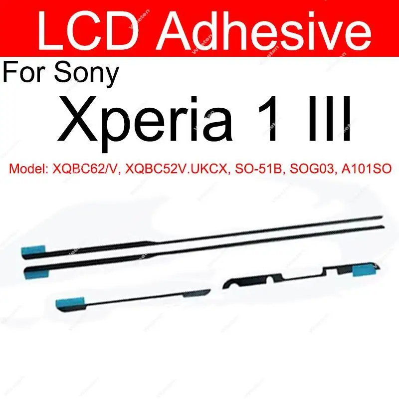 LCD+Rear Battery Cover Adhesive For Sony Xperia 1 X1 ii iii Xperia 5 X5 II III Screen Display Back Battery Cover Sticker Parts