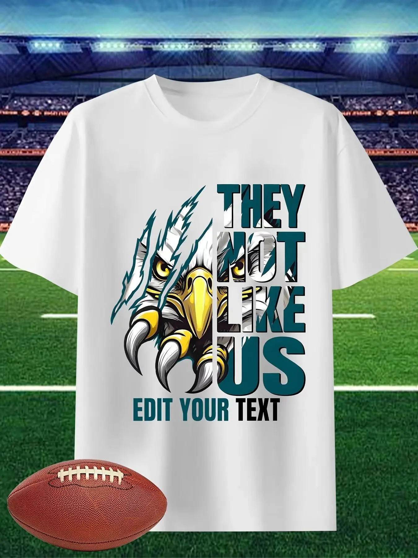 تي شيرت رجالي من القطن الخالص فيلادلفيا لكرة القدم بتصميم كلاسيكي تي شيرت Harajuku y2k كاجوال برقبة دائرية وأكمام قصيرة للجنسين