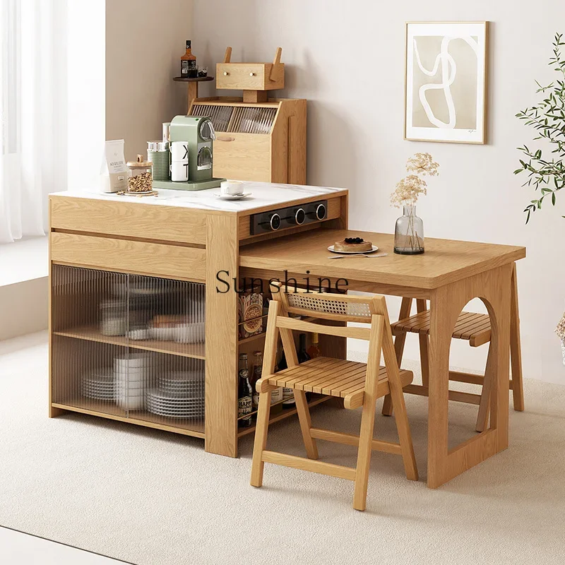 

Japanese island dining table integrated simple household small apartment table