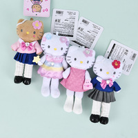 16cm Long legs Fashion Hello Kitty Plush Toy Anime Stuffed Animals Keychains Small Pendant Backpack Hangings For Kids