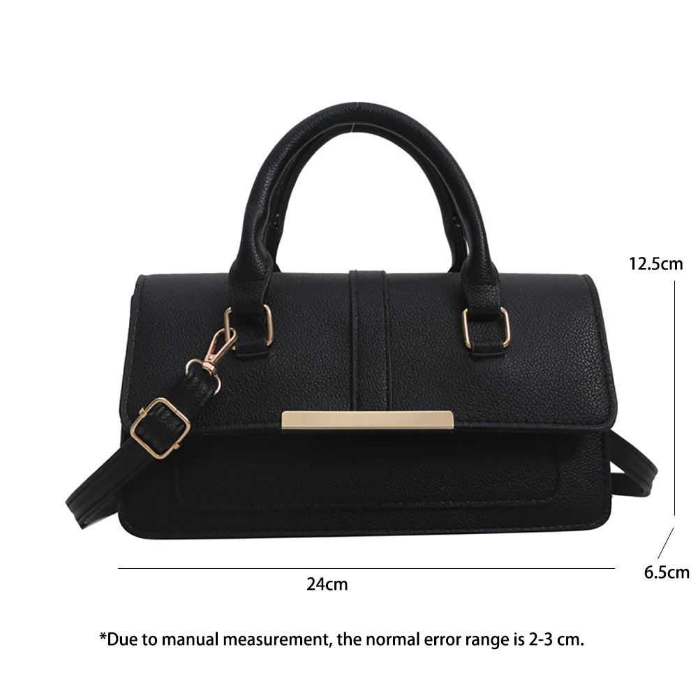 Retro Leather Handbags for Women 2024 Ins Style Fashion Square Single Shoulder Bags Elegant Lady Commuter Solid Crossbody Bag