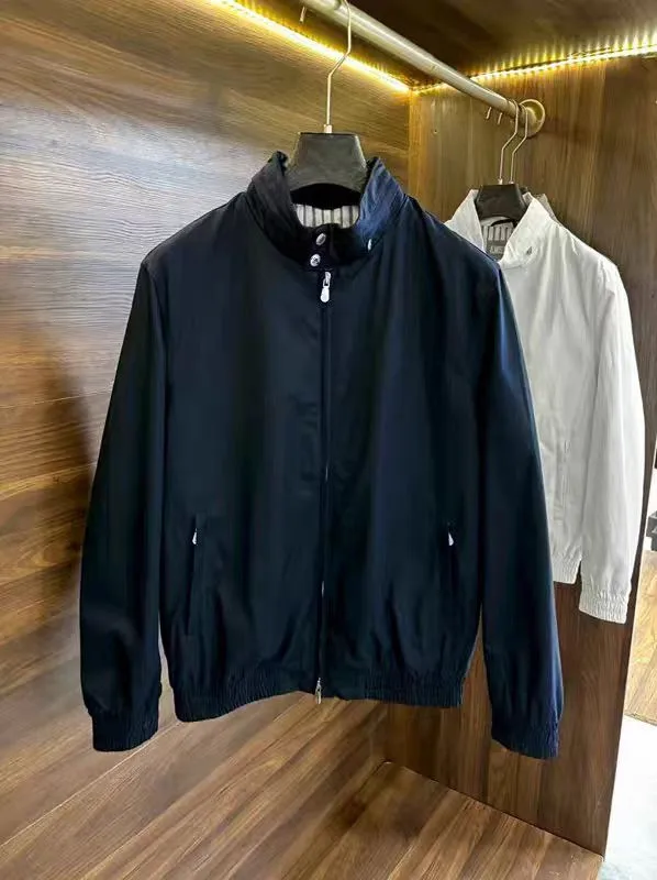 

Old money style European and American light luxury men's clothing, high version autumn and winter stand-up collar casual jacket