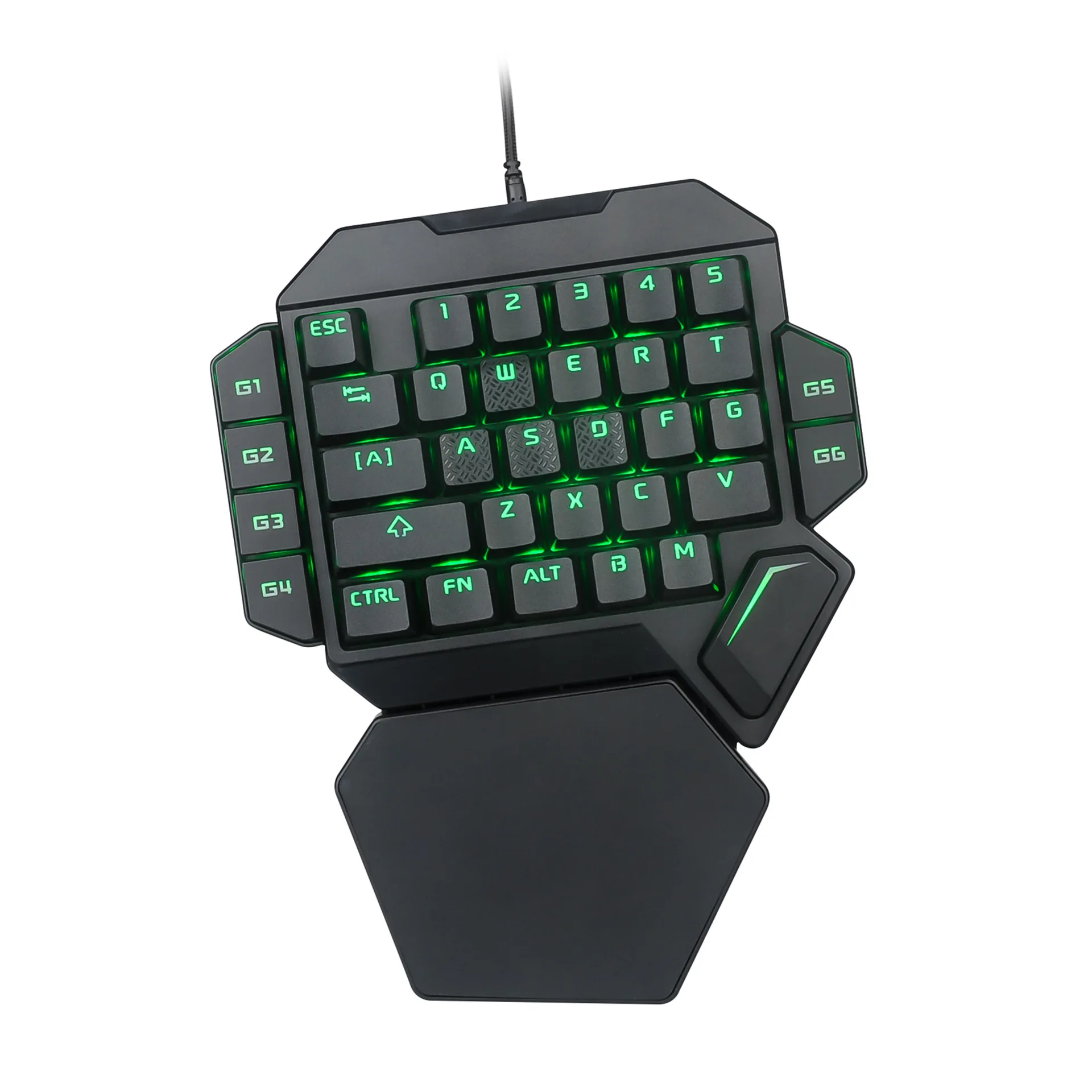 One-handed keyboard, RGB backlit gaming mechanical keyboard with macro definition function, blue switch