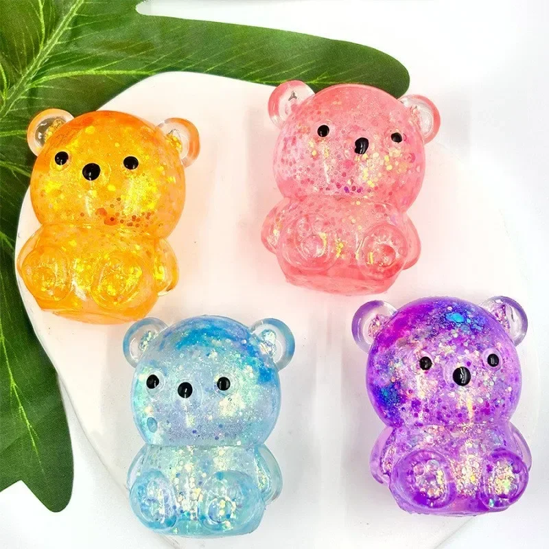 1pc Mixed colors Maltose Candy Bear Ball Slow Rise Slow Rebound Squishy. Stress Relief Soft Fluffy Kawaii Gift. image 4