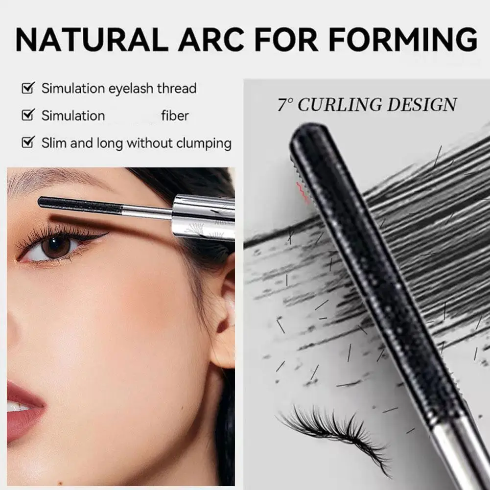 Mascara arricciacapelli a lunga durata Impermeabile e resistente al sudore Separa ciascuna ciglia Mascara in tubo d'acciaio spesso e voluminoso