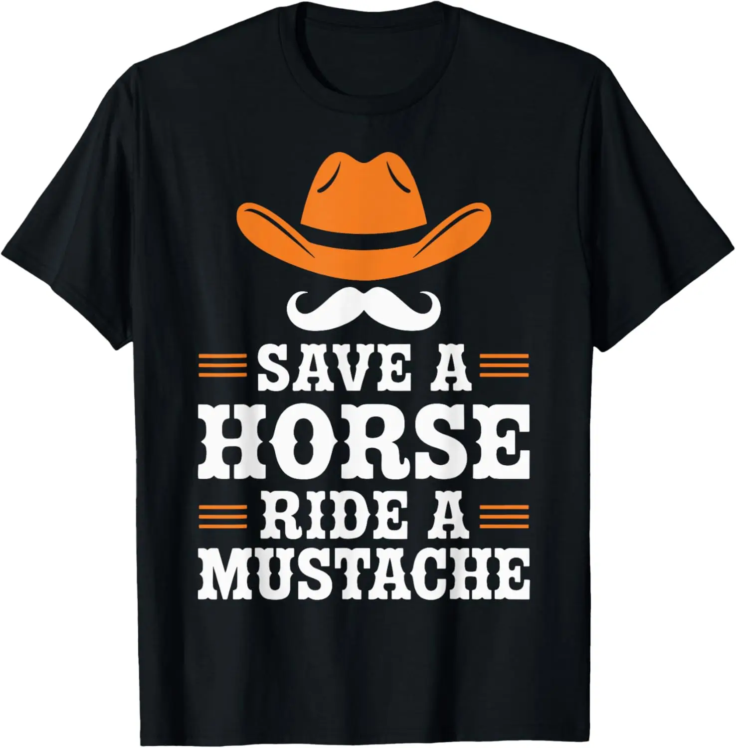 

Футболка с волосатыми волосами на лице Save a Horse Ride a Moustache Statment