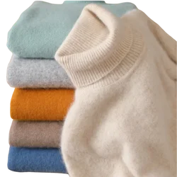 100% Merino Wool Cashmere Sweater Women Knitted Sweater Turtleneck Long Sleeve Pullovers Autumn Winter Clothing Warm Jumper Tops