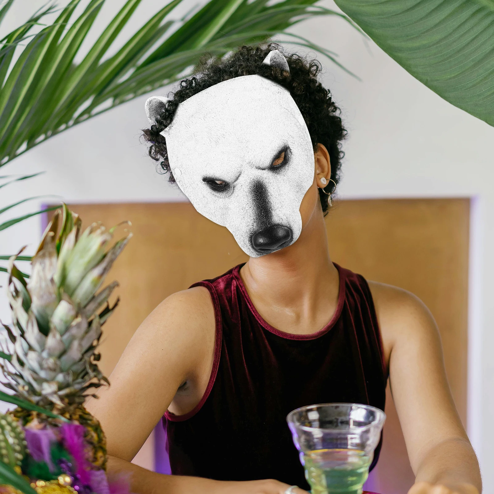 

Animals Mask Realistic Bear Mask Decorate Face Animal Cosplay Mask Masquerade Party Mask Decor Carnival Bear PU Halloween Favors