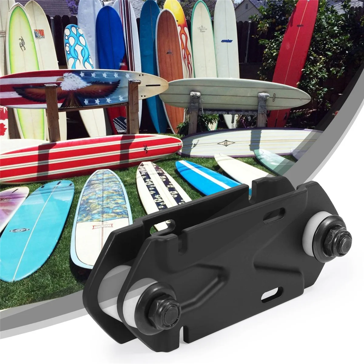 Waterborne Rail Adapter Surfskate Truck Fits Any Board - Carve & Cruise Like a Surfboard,Rail Adapter,Black