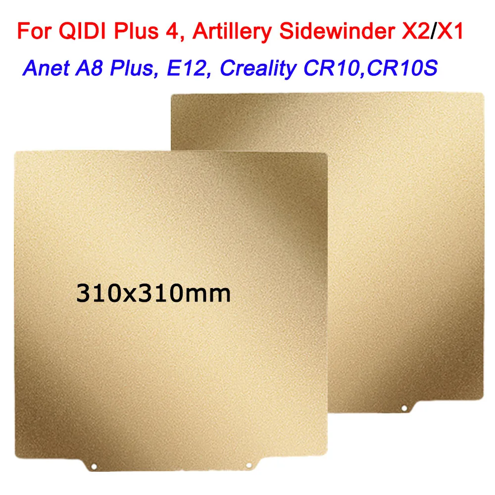 310x310 مللي متر PEI ورقة ل QIDI Plus 4 بناء لوحة المدفعية Sidewinder X2 ، X1 ، Creality CR10 ، E12 أجزاء PEI ثلاثية الأبعاد مزدوجة الجوانب