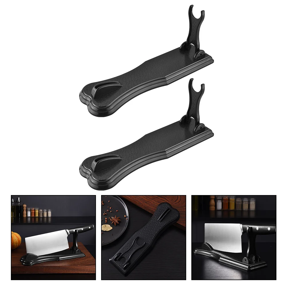 

2Pcs Vertical Kitchen Cutter Storage Racks Knives Holder Black Tableware Storage Racks Kitchen Cutter ganizer Supplies